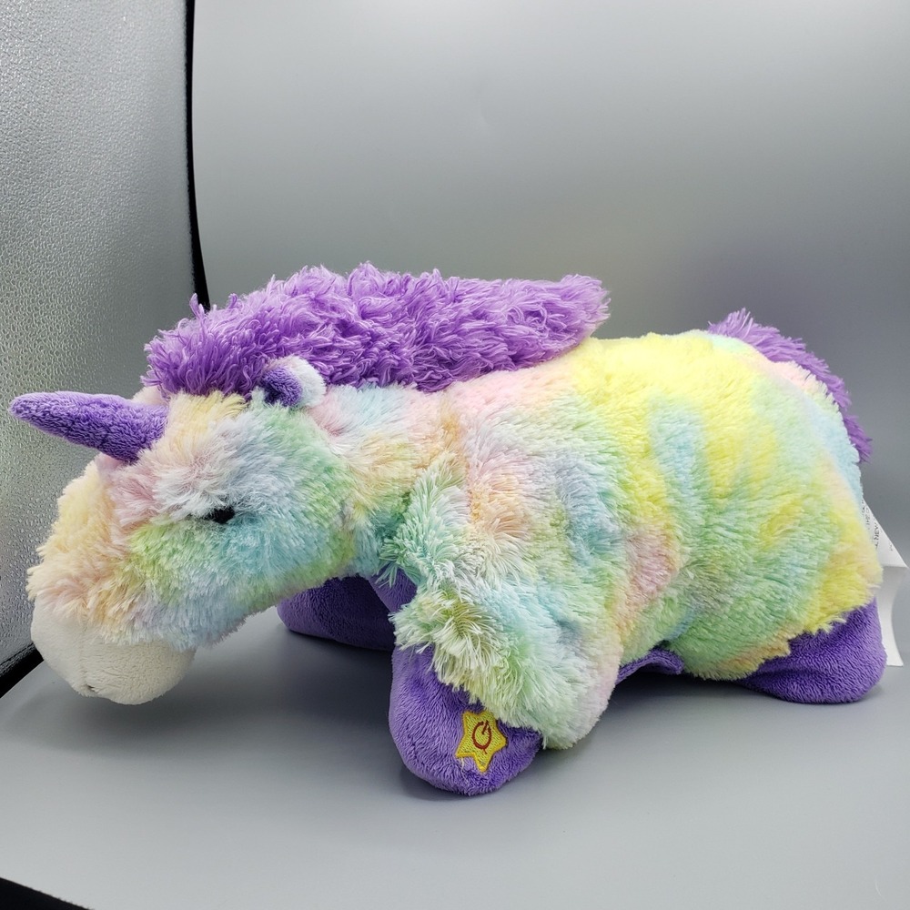 Unicorn Glow Pets Pillow Pets 17" Pastel Plush‎ Stuffed 2013 Lights NOT WORKING